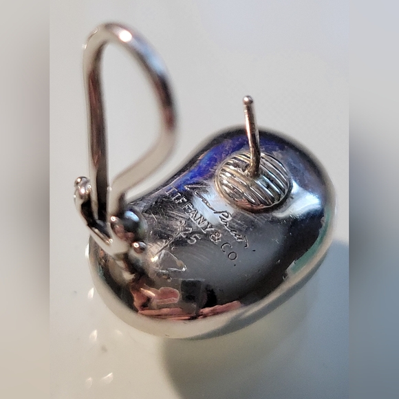 Authentic Tiffany & Co. 925 silver Vintage Rare Large Bean Earring - Picture 4 of 6
